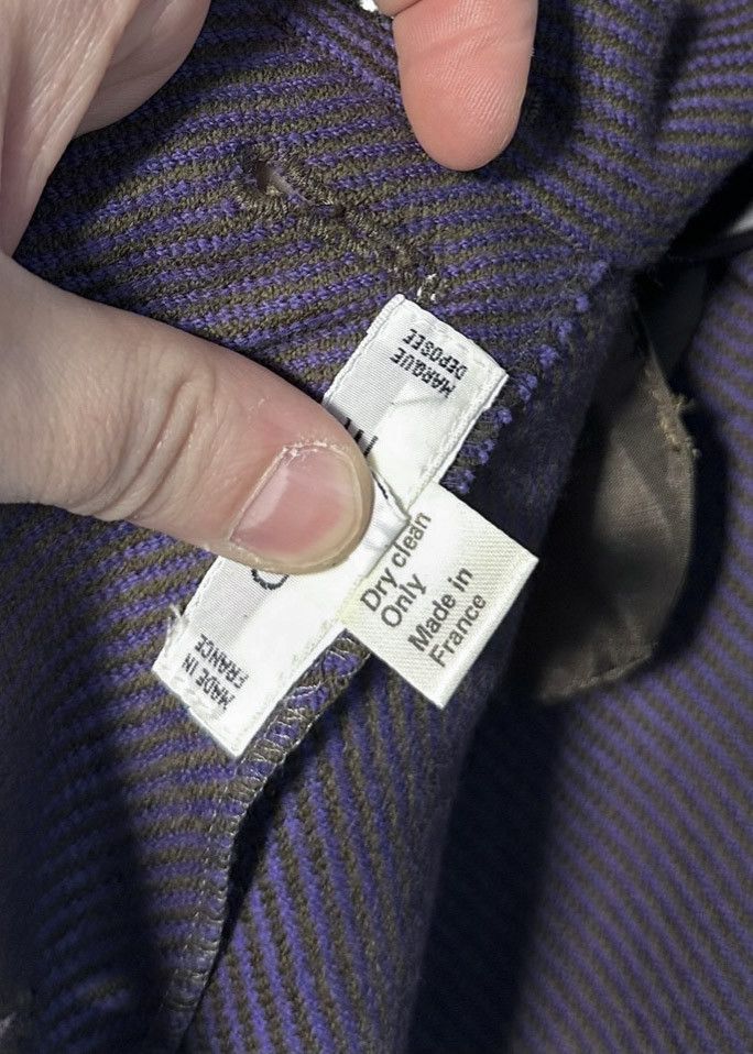 Celine Céline Purple Diagonal Wool Reverse Blazer Size M / US 6-8 / IT 42-44 - 6 Thumbnail