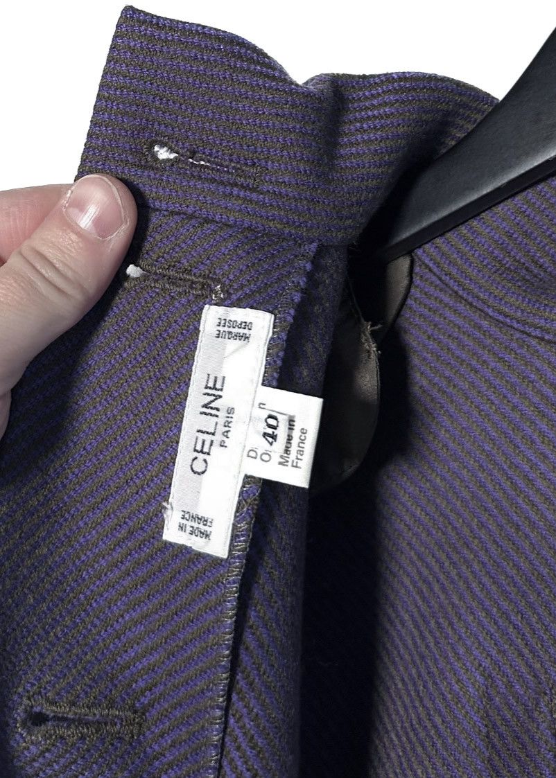 Celine Céline Purple Diagonal Wool Reverse Blazer Size M / US 6-8 / IT 42-44 - 5 Thumbnail