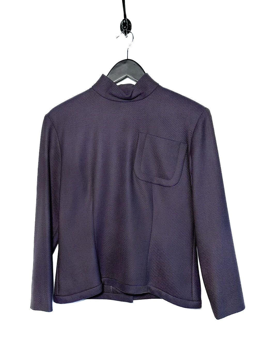Celine Céline Purple Diagonal Wool Reverse Blazer Size M / US 6-8 / IT 42-44 - 1 Thumbnail