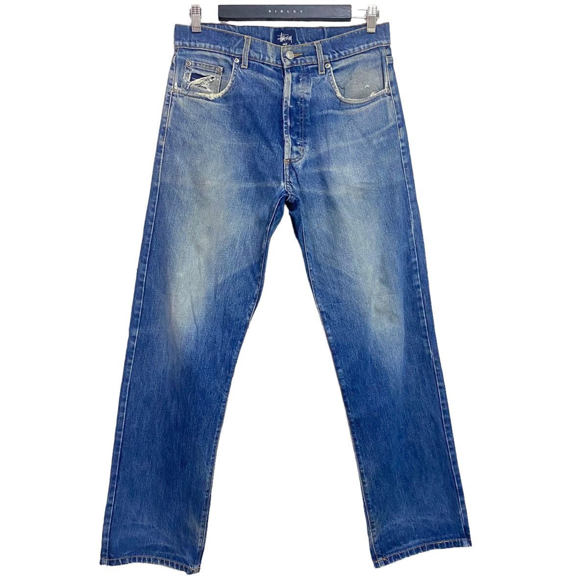 Stussy Vintage Stussy Thrashed Jeans Size US 32 / EU 48 - 1 Thumbnail