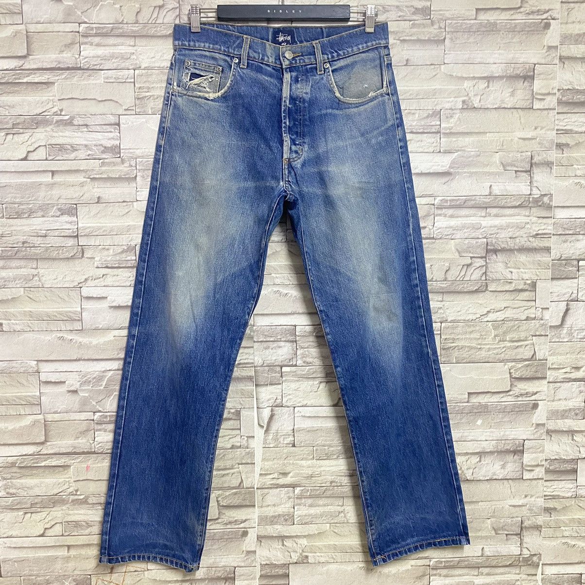 Stussy Vintage Stussy Thrashed Jeans Size US 32 / EU 48 - 3 Thumbnail