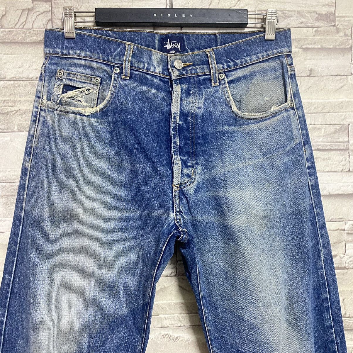 Stussy Vintage Stussy Thrashed Jeans Size US 32 / EU 48 - 4 Thumbnail