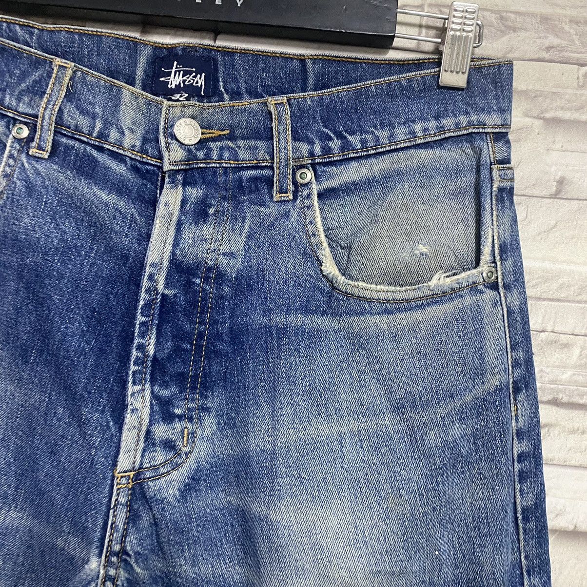 Stussy Vintage Stussy Thrashed Jeans Size US 32 / EU 48 - 6 Thumbnail