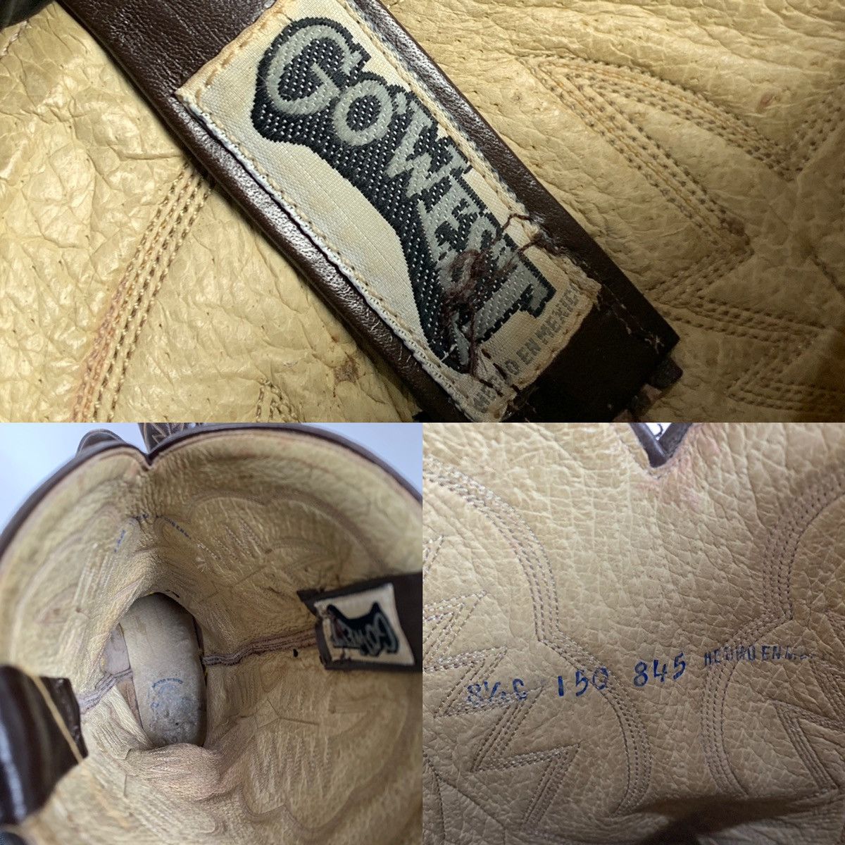 Vintage Vintage Go West Cowboy Western Leather Boots Made in Mexico Size US 8 / EU 41 - 25 Thumbnail