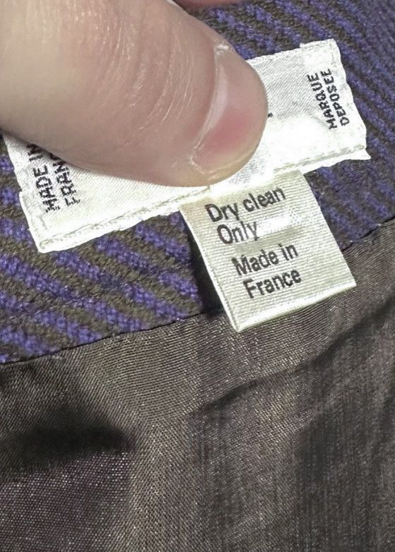 Celine Céline Vintage Purple Diagonal Wool Skirt Size 32" / US 10 / IT 46 - 5 Thumbnail