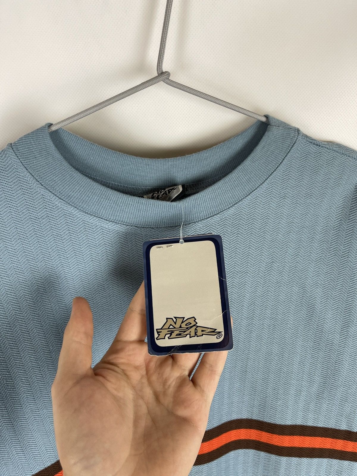 No Fear × Vintage No Fear vintage striped made in USA cotton long sleeve tee Size US L / EU 52-54 / 3 - 10 Thumbnail
