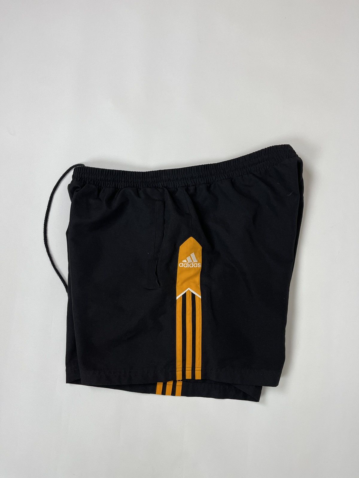 Adidas Adidas vintage 90s double logo stripes black shorts Size US 36 / EU 52 - 1 Thumbnail