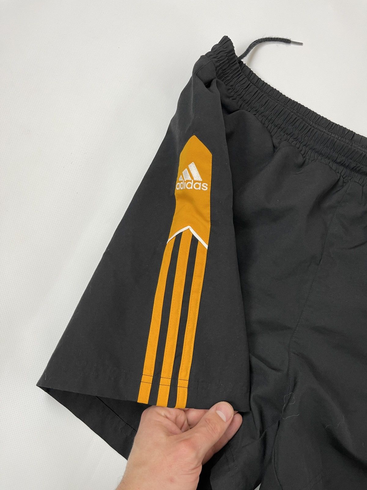 Adidas Adidas vintage 90s double logo stripes black shorts Size US 36 / EU 52 - 5 Thumbnail