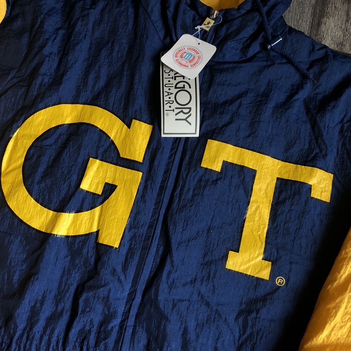 Vintage New Vintage 1990s Georgia Tech University Puffer Hood Jacket Size US L / EU 52-54 / 3 - 4 Thumbnail