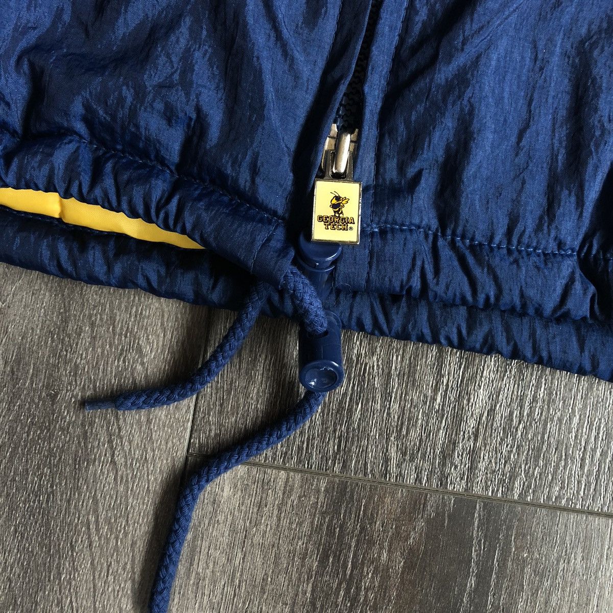Vintage New Vintage 1990s Georgia Tech University Puffer Hood Jacket Size US L / EU 52-54 / 3 - 6 Thumbnail