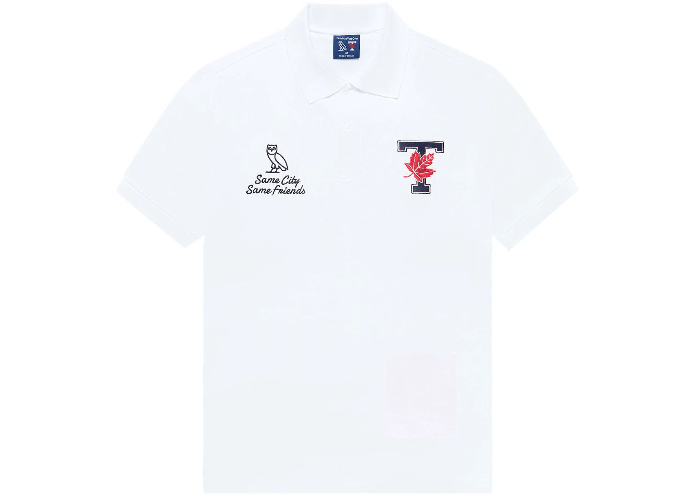 October's Very Own OVO UofT Polo Shirt (White) Size US M / EU 48-50 / 2 - 1 Thumbnail