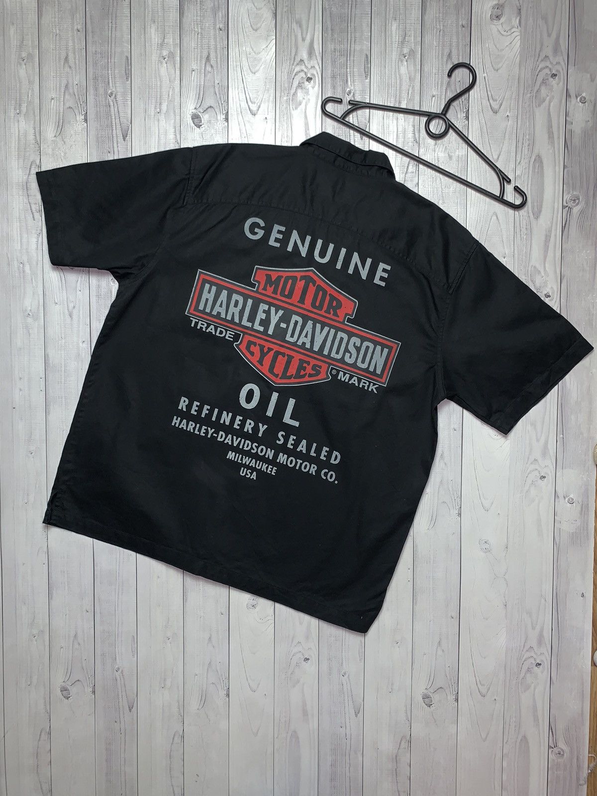 Vintage Moto Harley Davidson shirt big logo size XL