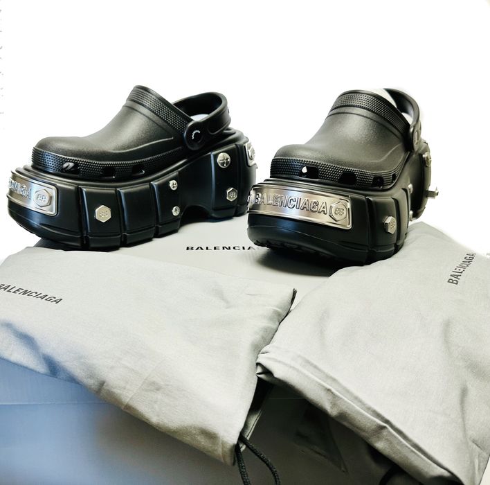 Balenciaga BALENCIAGA CROCS HARDCROCS Platform Sandal Men US8 EU41