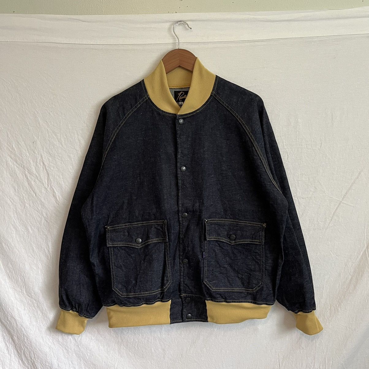 Needles SS22 10.5 oz Denim Bomber Jacket Size US M / EU 48-50 / 2 - 1 Thumbnail