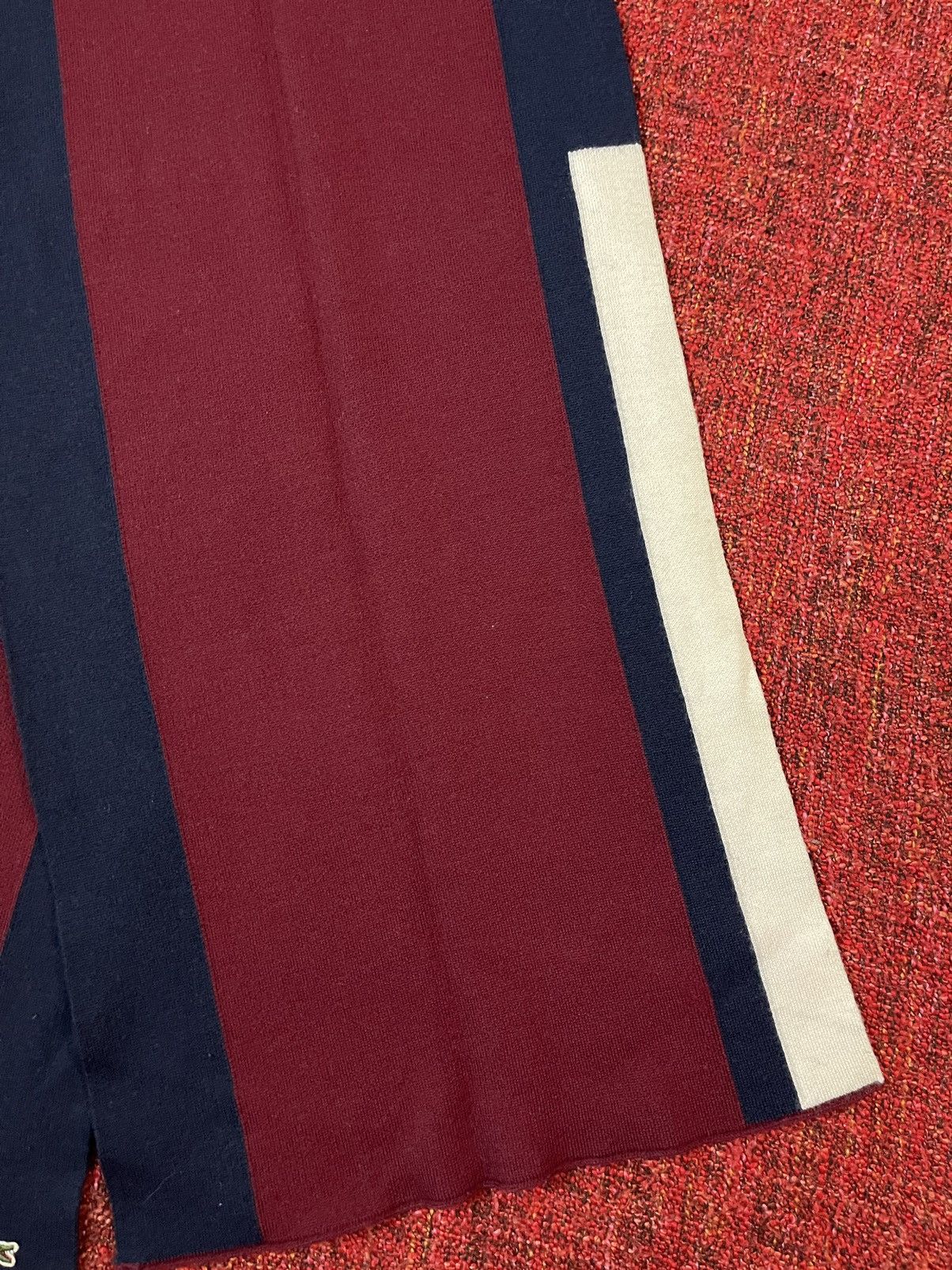 Lacoste × Vintage 🐊 Lacoste Flag of France long wool scarf Size ONE SIZE - 4 Thumbnail