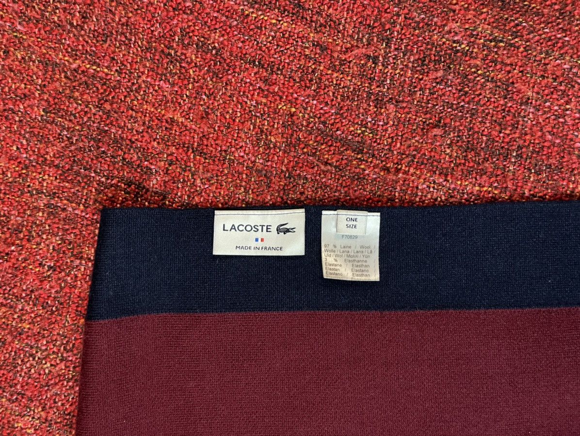 Lacoste × Vintage 🐊 Lacoste Flag of France long wool scarf Size ONE SIZE - 3 Thumbnail