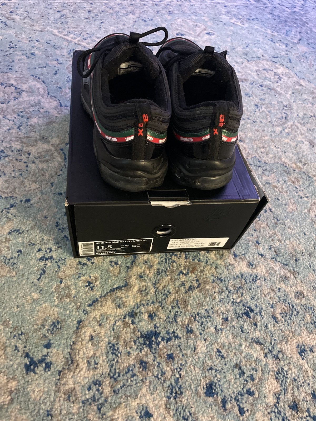 Nike × Undefeated Nike X UNDEFEATED air max 97 OG (black) Size US 11.5 / EU 44-45 - 4 Thumbnail