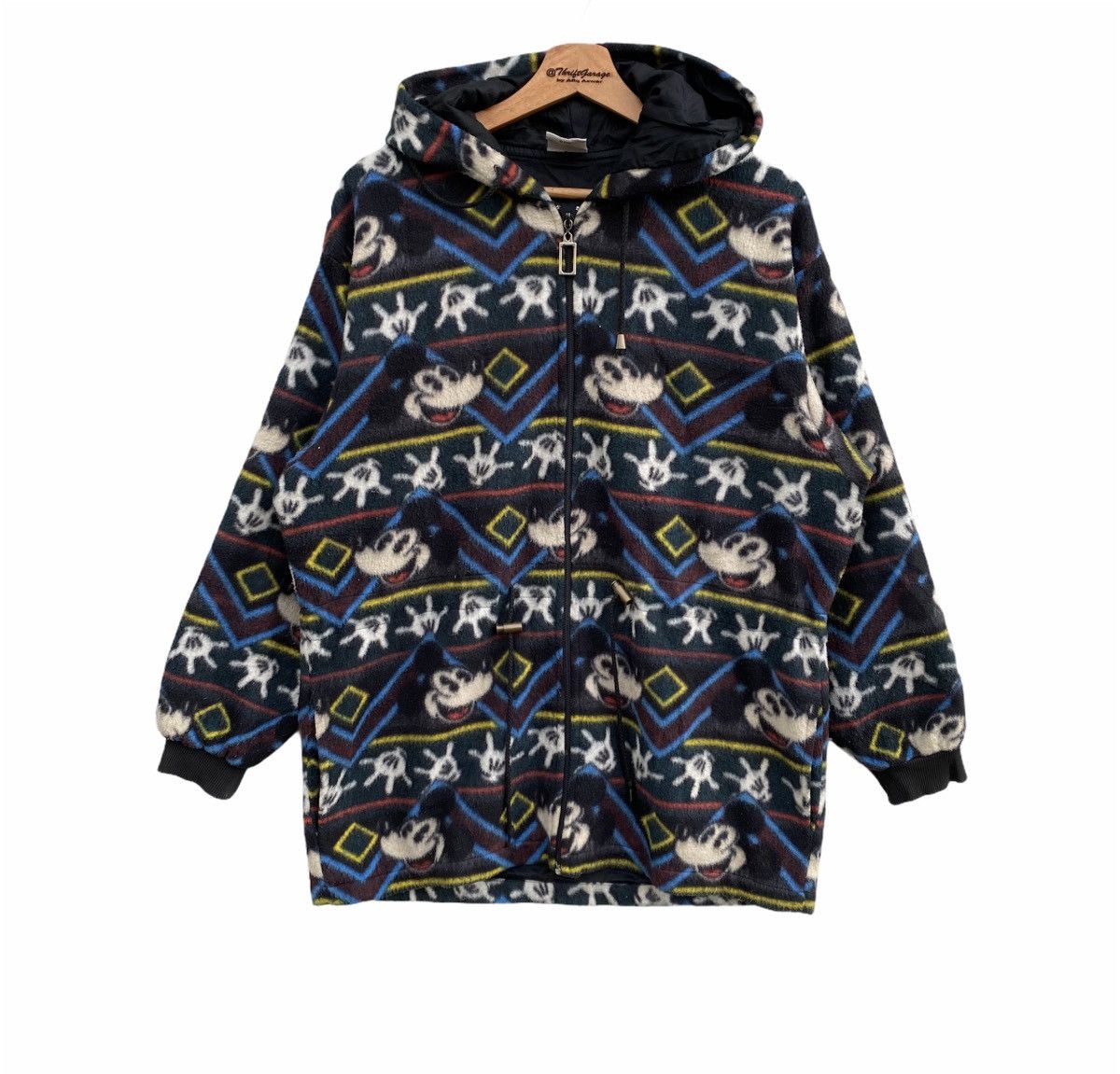Mickey Mouse Vintage 90s Disney Mickey Mouse FullPrinted Fleece Jacket Size US M / EU 48-50 / 2 - 1 Thumbnail