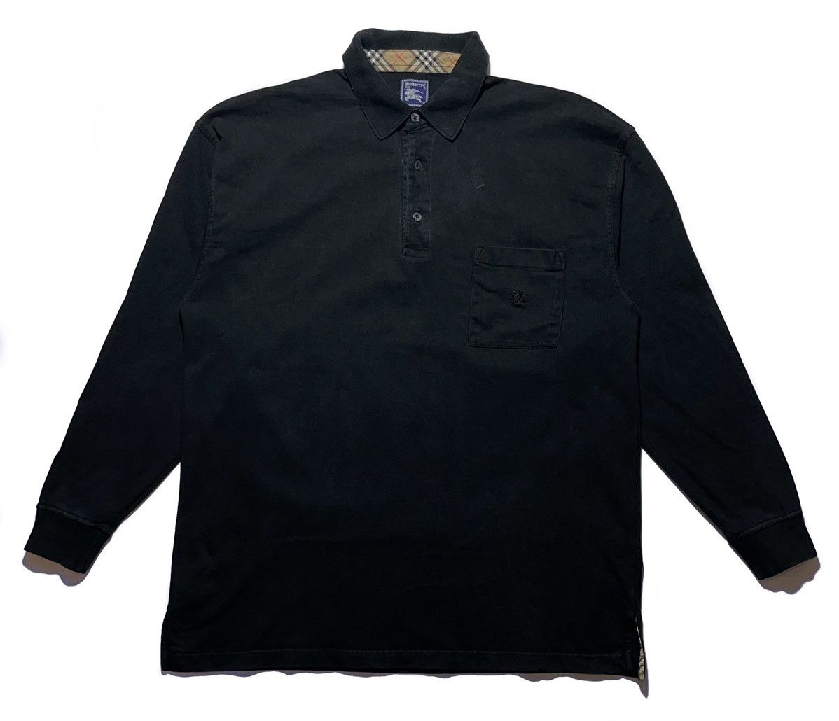 Burberry Burberry’s Vintage Longsleeve Polo Size US XL / EU 56 / 4 - 1 Thumbnail