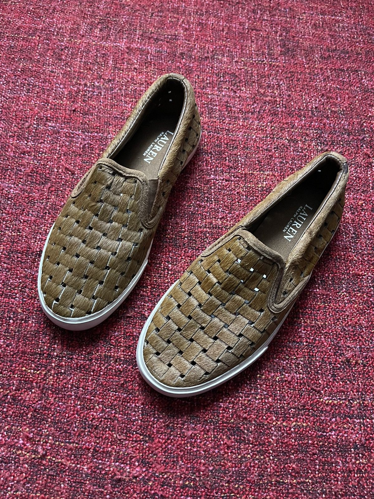 Lauren Ralph Lauren × Ralph Lauren × Vintage Ralph Lauren boho fur sneakers Bottega Veneta style Size US 7 / IT 37 - 2 Thumbnail