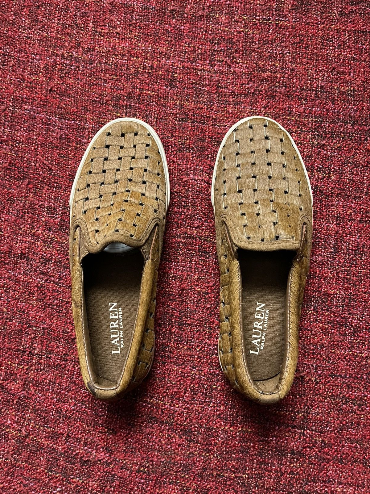 Lauren Ralph Lauren × Ralph Lauren × Vintage Ralph Lauren boho fur sneakers Bottega Veneta style Size US 7 / IT 37 - 1 Thumbnail