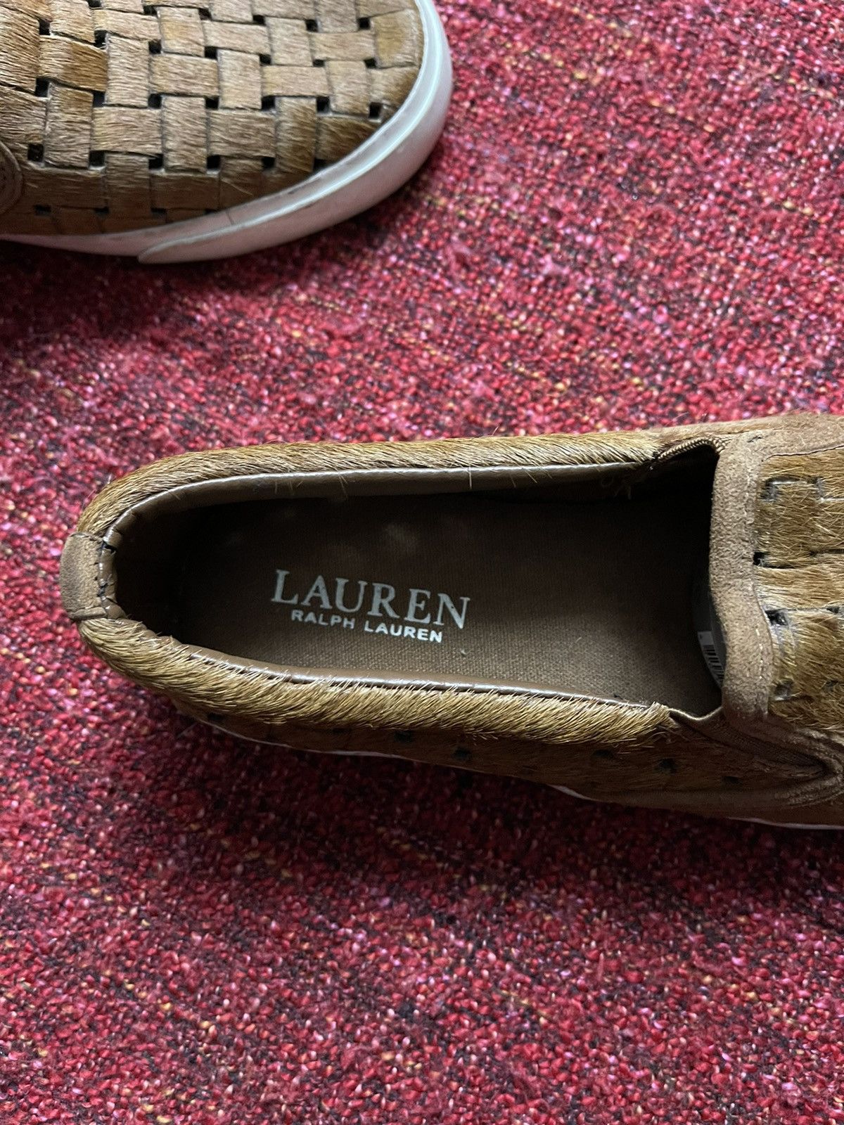 Lauren Ralph Lauren × Ralph Lauren × Vintage Ralph Lauren boho fur sneakers Bottega Veneta style Size US 7 / IT 37 - 3 Thumbnail