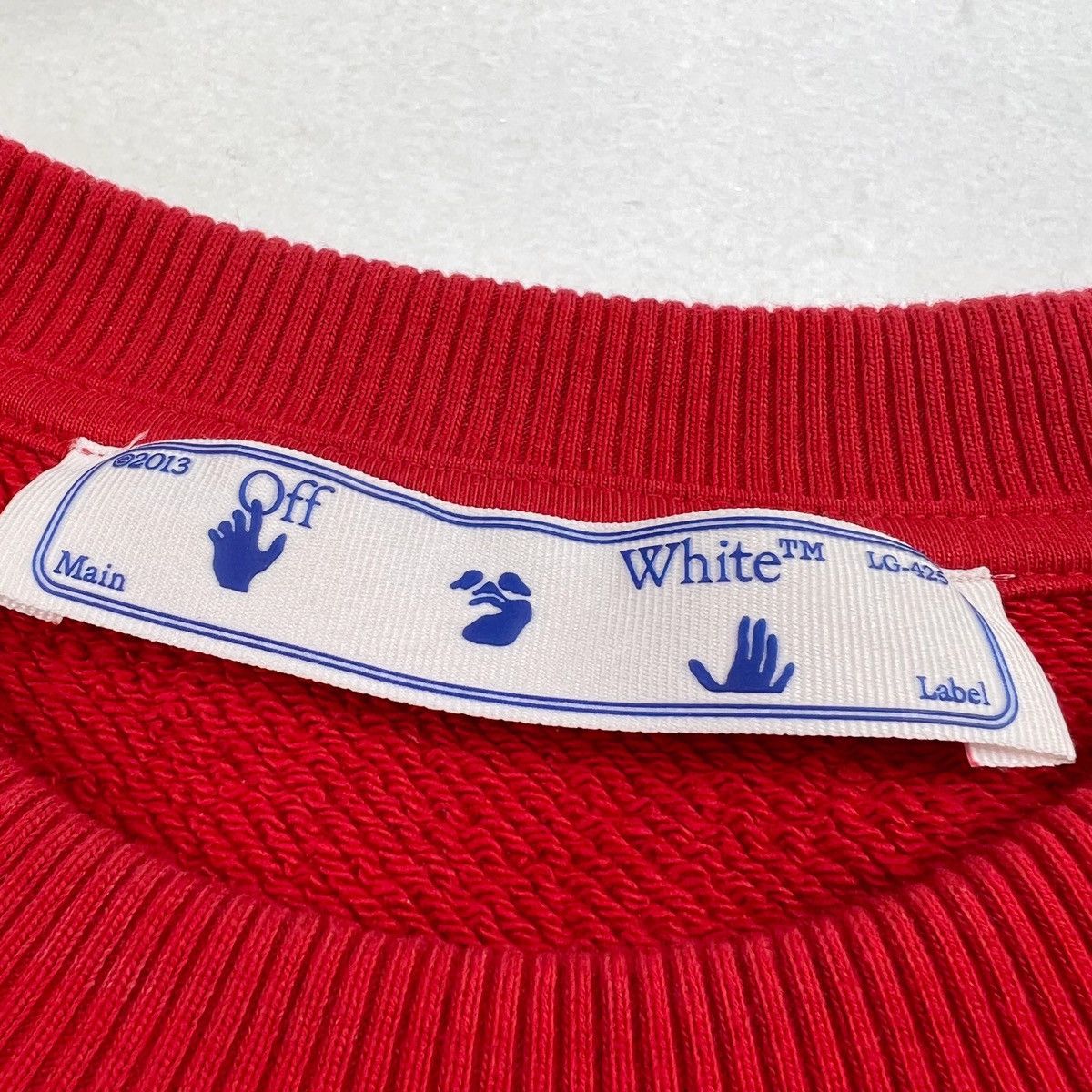 Off-White Off-White Rubber Logo Red Sweatshirt Size US M / EU 48-50 / 2 - 4 Thumbnail