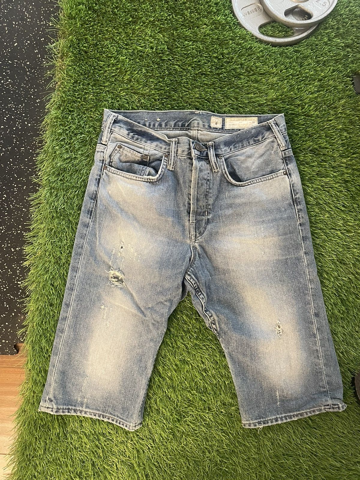 Allsaints Allsaints Long Denim Jean Shorts Size US 30 / EU 46 - 2 Thumbnail