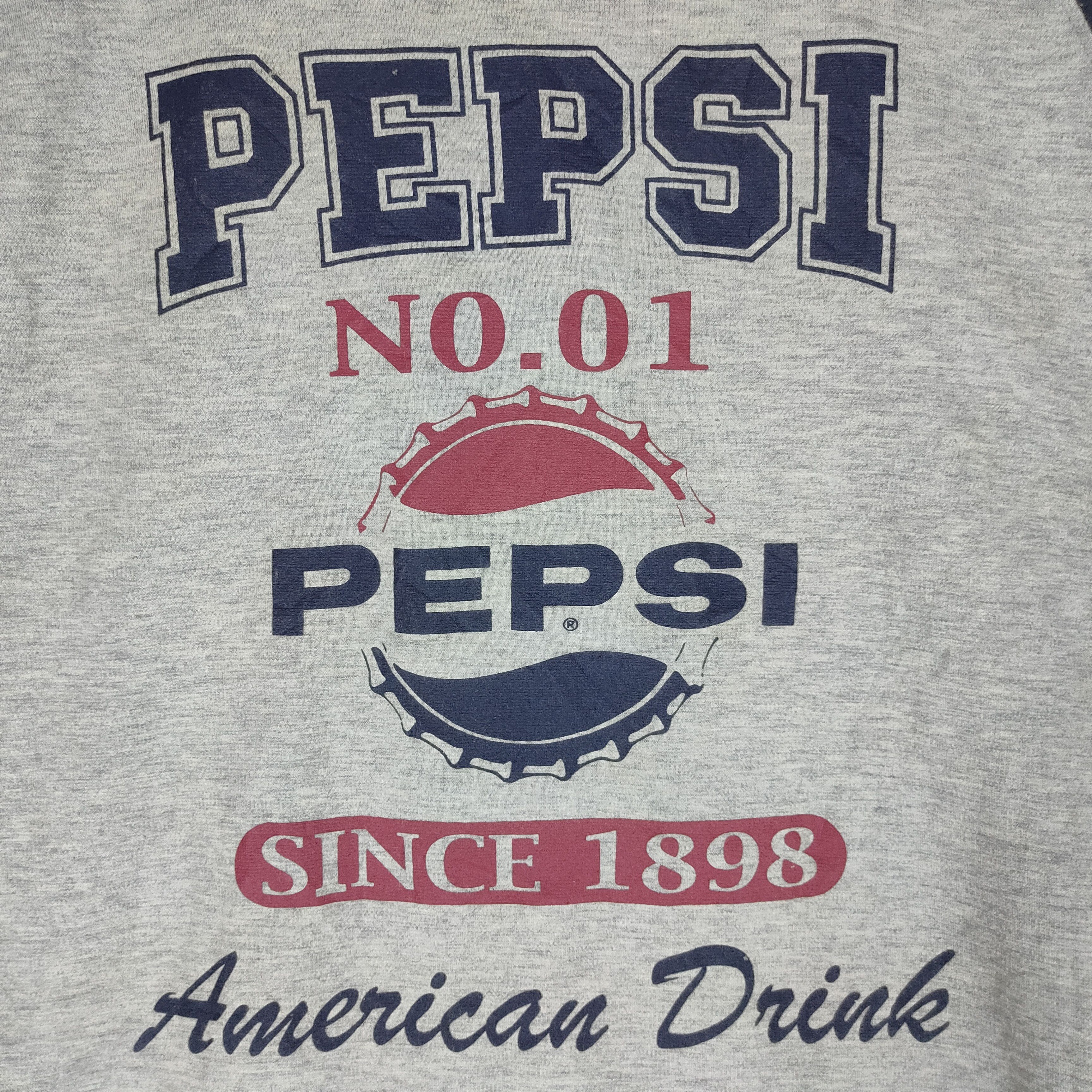 Pepsi Vintage PEPSI AMERICAN DRINK Big Bottle Cap Logo Sweater Size US XL / EU 56 / 4 - 6 Thumbnail