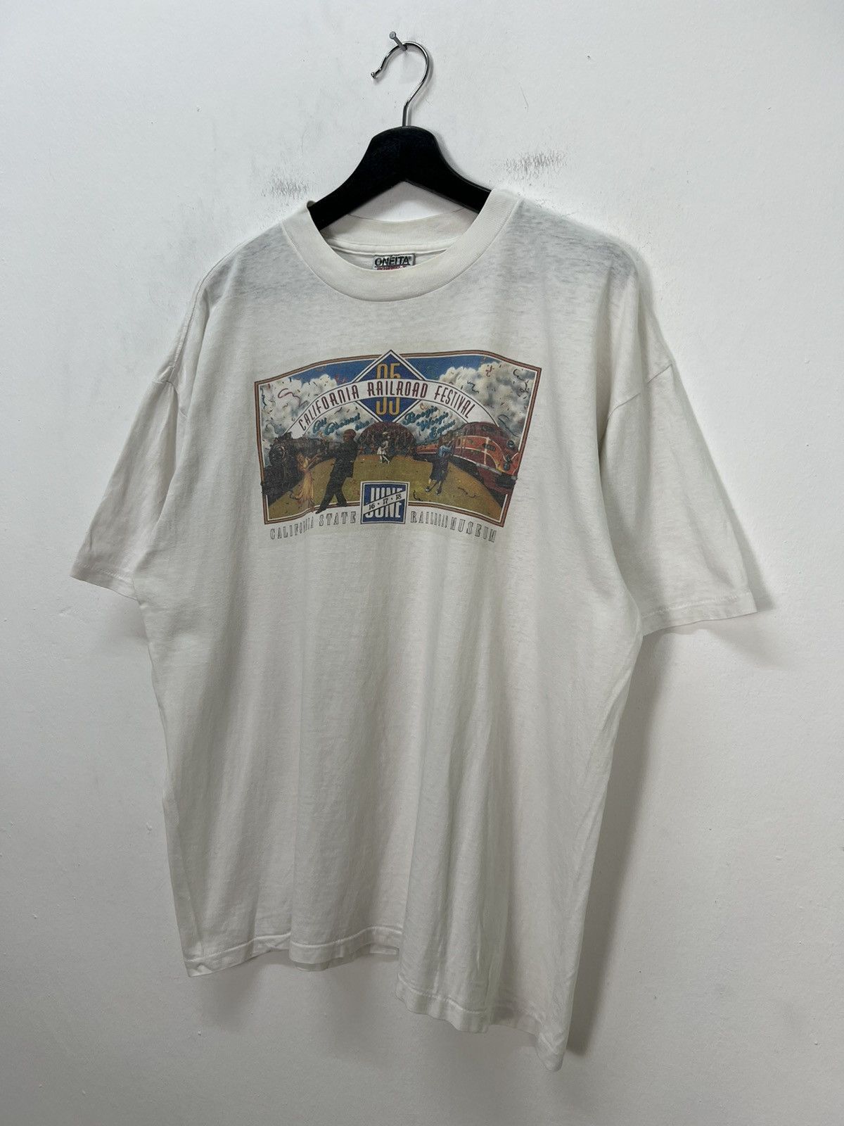 Vintage Vintage 90’s California Railroad Festival By Oneita Tee Size US XL / EU 56 / 4 - 3 Thumbnail