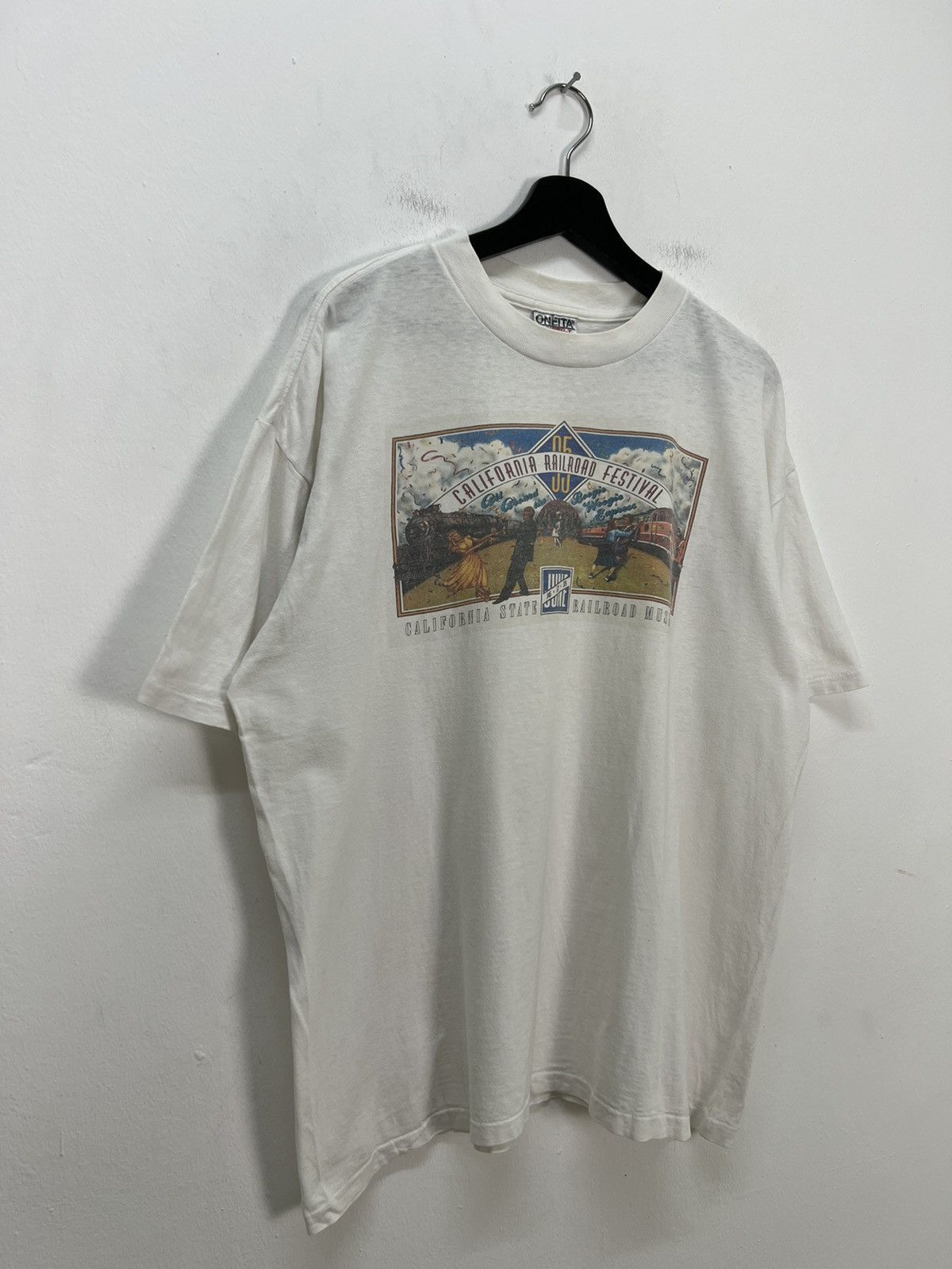 Vintage Vintage 90’s California Railroad Festival By Oneita Tee Size US XL / EU 56 / 4 - 2 Thumbnail