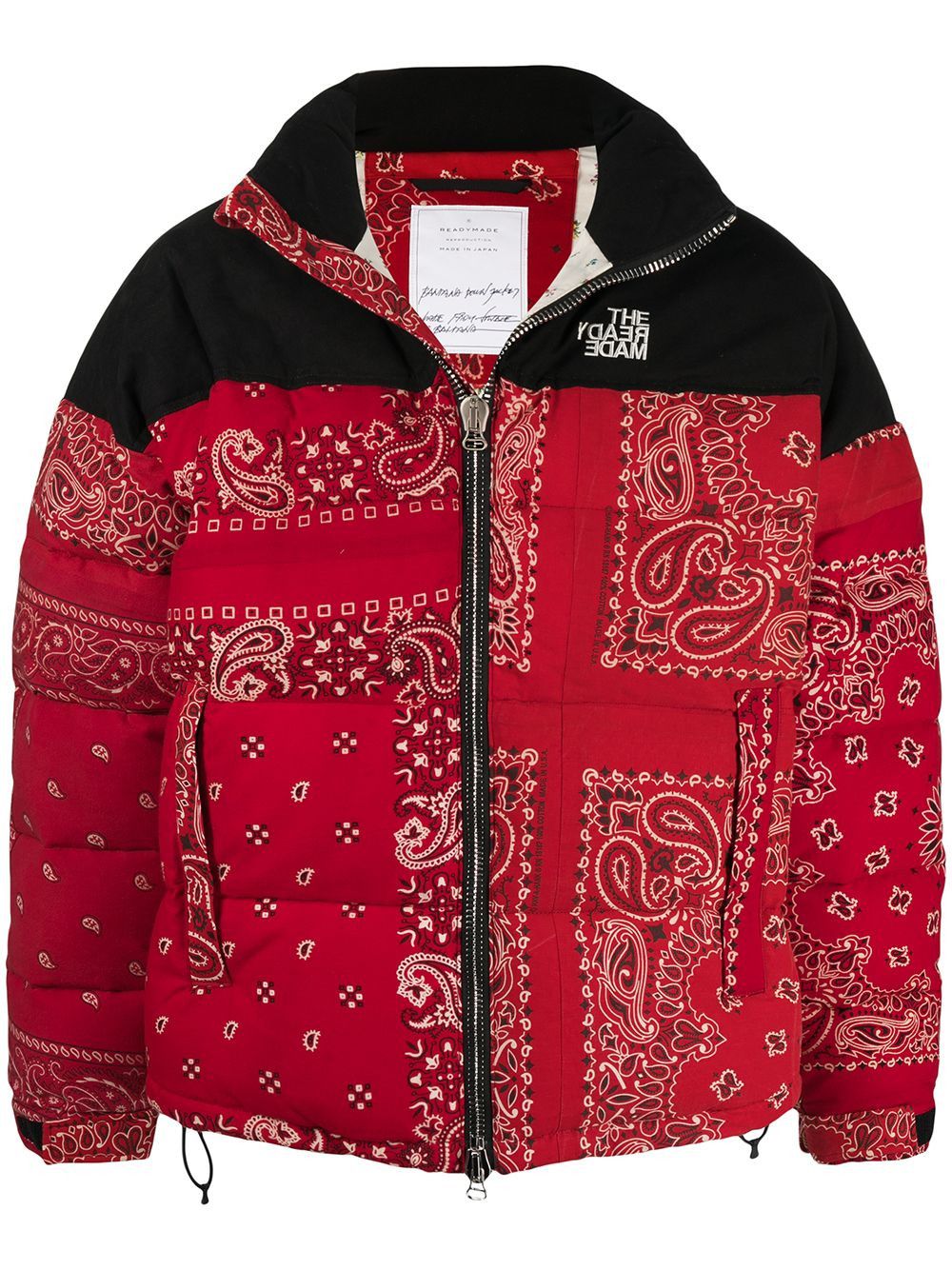 READYMADE 1/20 Bandana Puffer Jacket l Size 2 l Red | Grailed