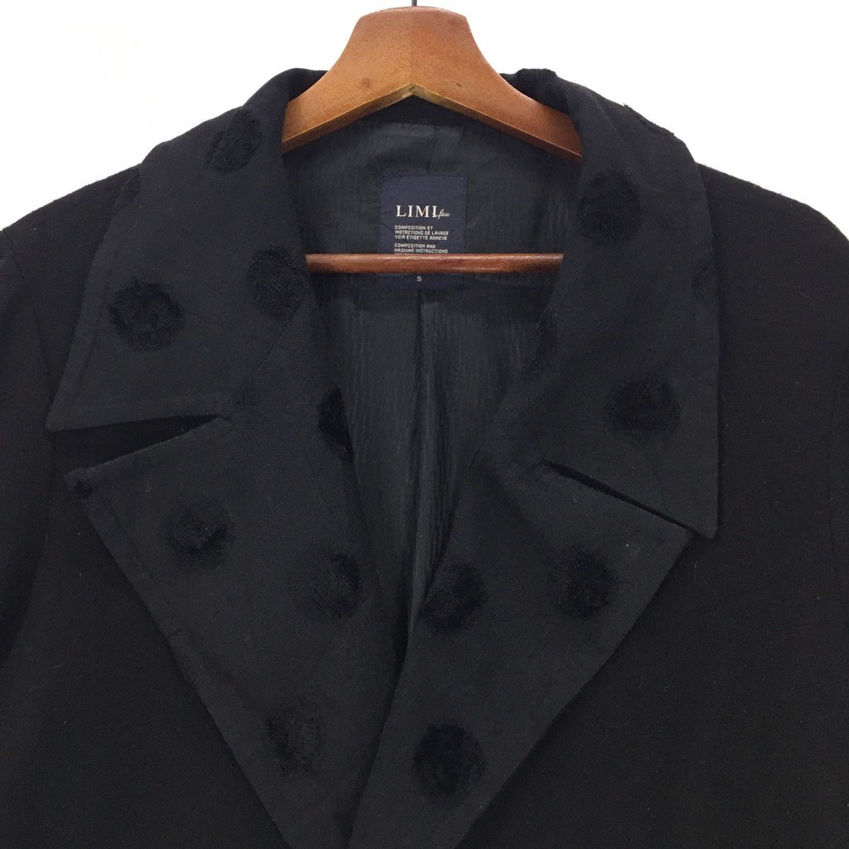 Limi Feu × Yohji Yamamoto Vintage LIMI feu Wool Coat Jacket Made In Japan Size S / US 4 / IT 40 - 2 Thumbnail