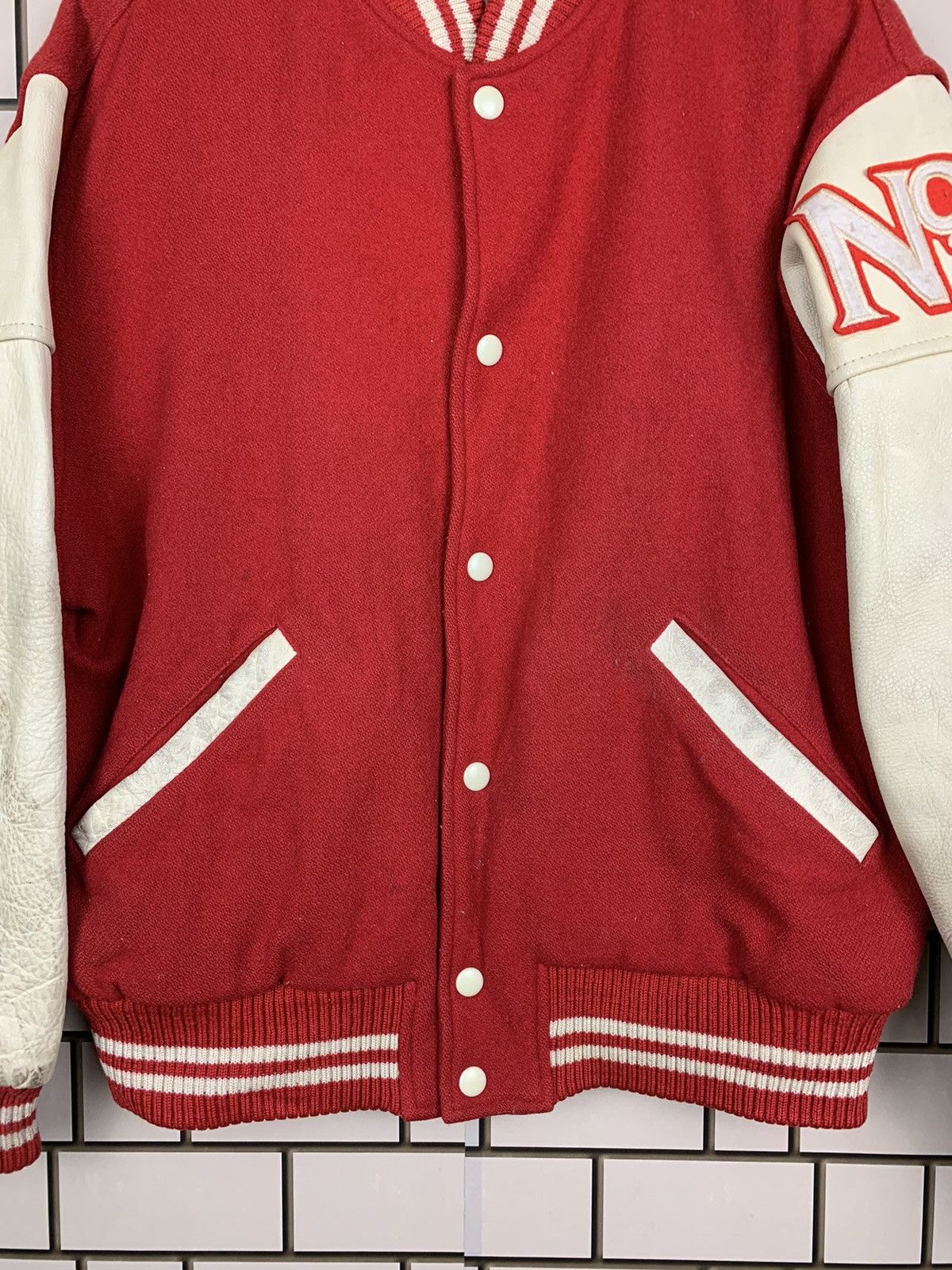 Vintage Vintage 90s Hot Scoop Varsity Bomber Jacket Size US L / EU 52-54 / 3 - 4 Thumbnail