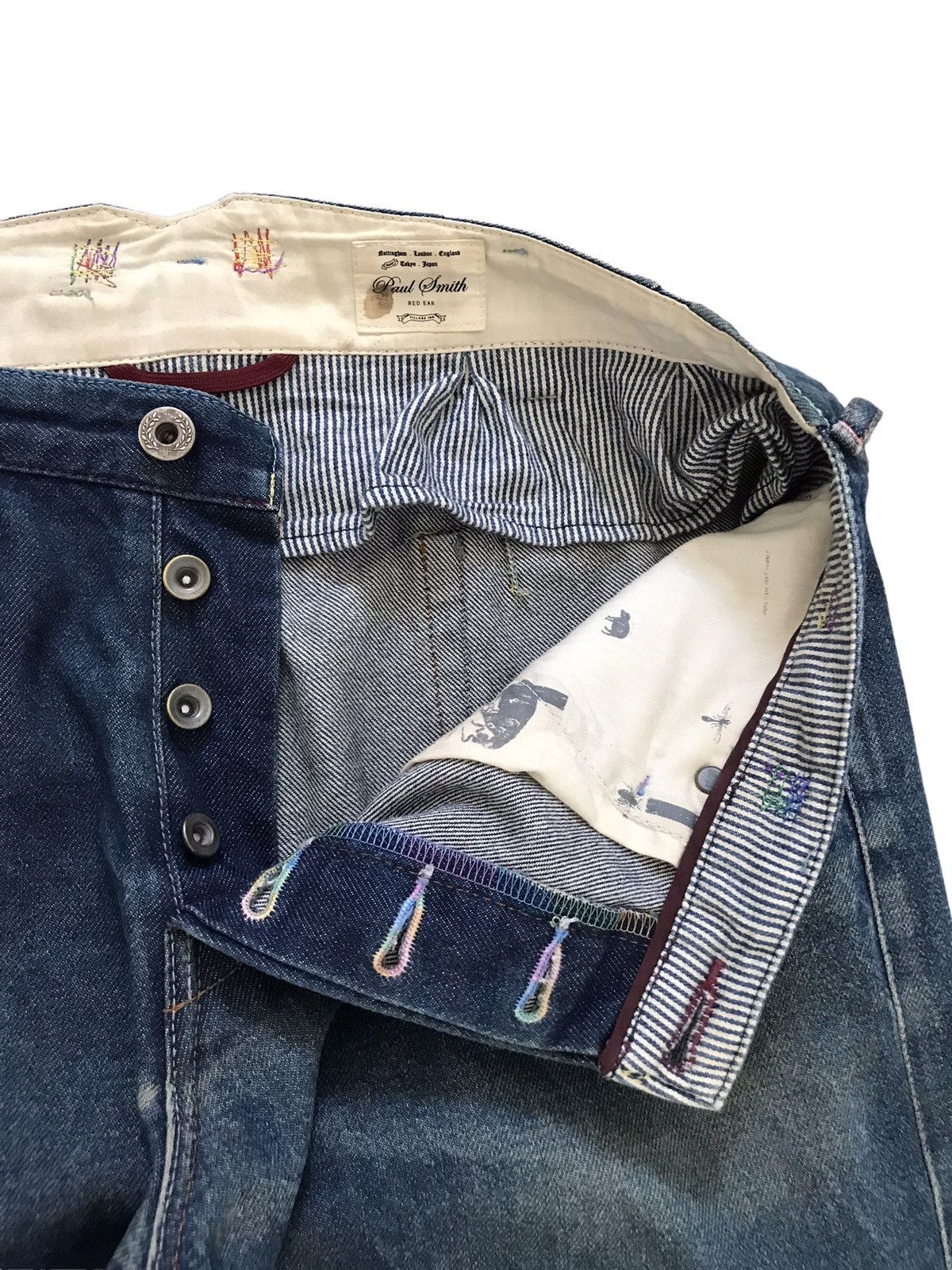 Paul Smith PS Paul Smith Red Ear Antique Wash Denim Jeans Made In Japan Size US 32 / EU 48 - 8 Thumbnail