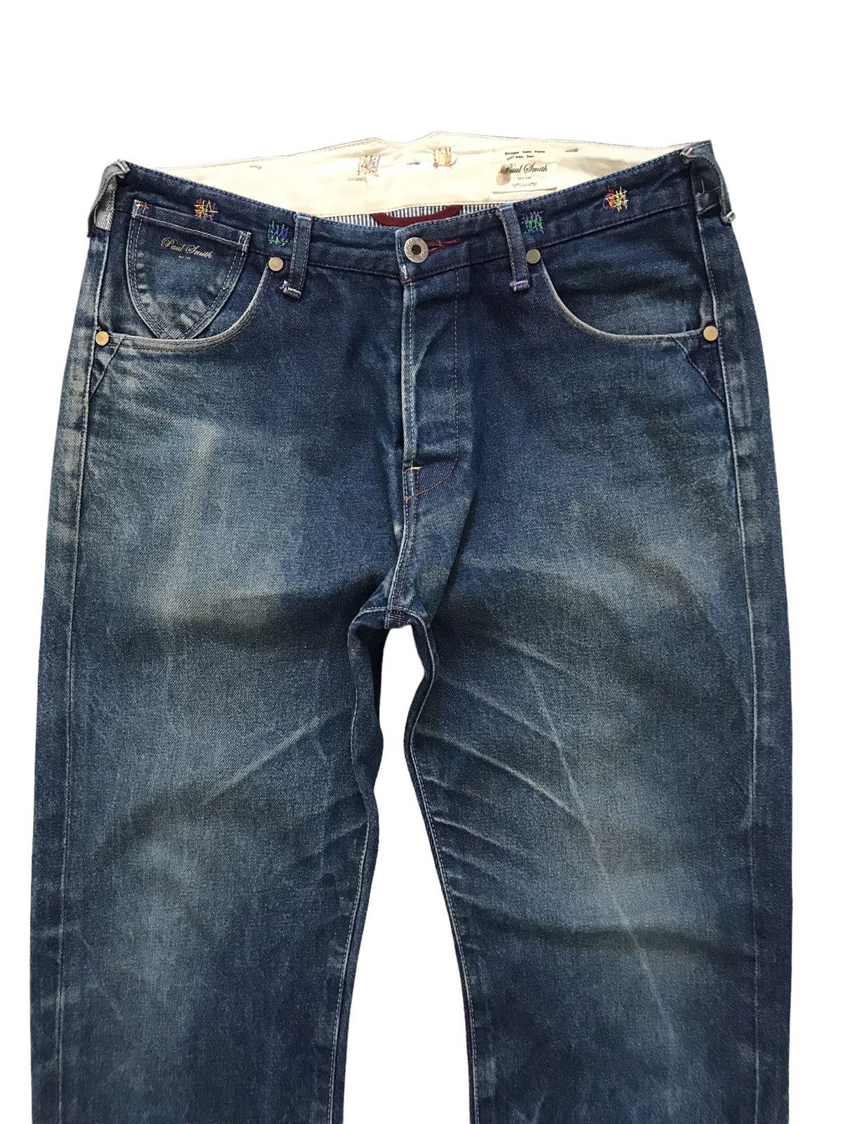 Paul Smith PS Paul Smith Red Ear Antique Wash Denim Jeans Made In Japan Size US 32 / EU 48 - 2 Thumbnail