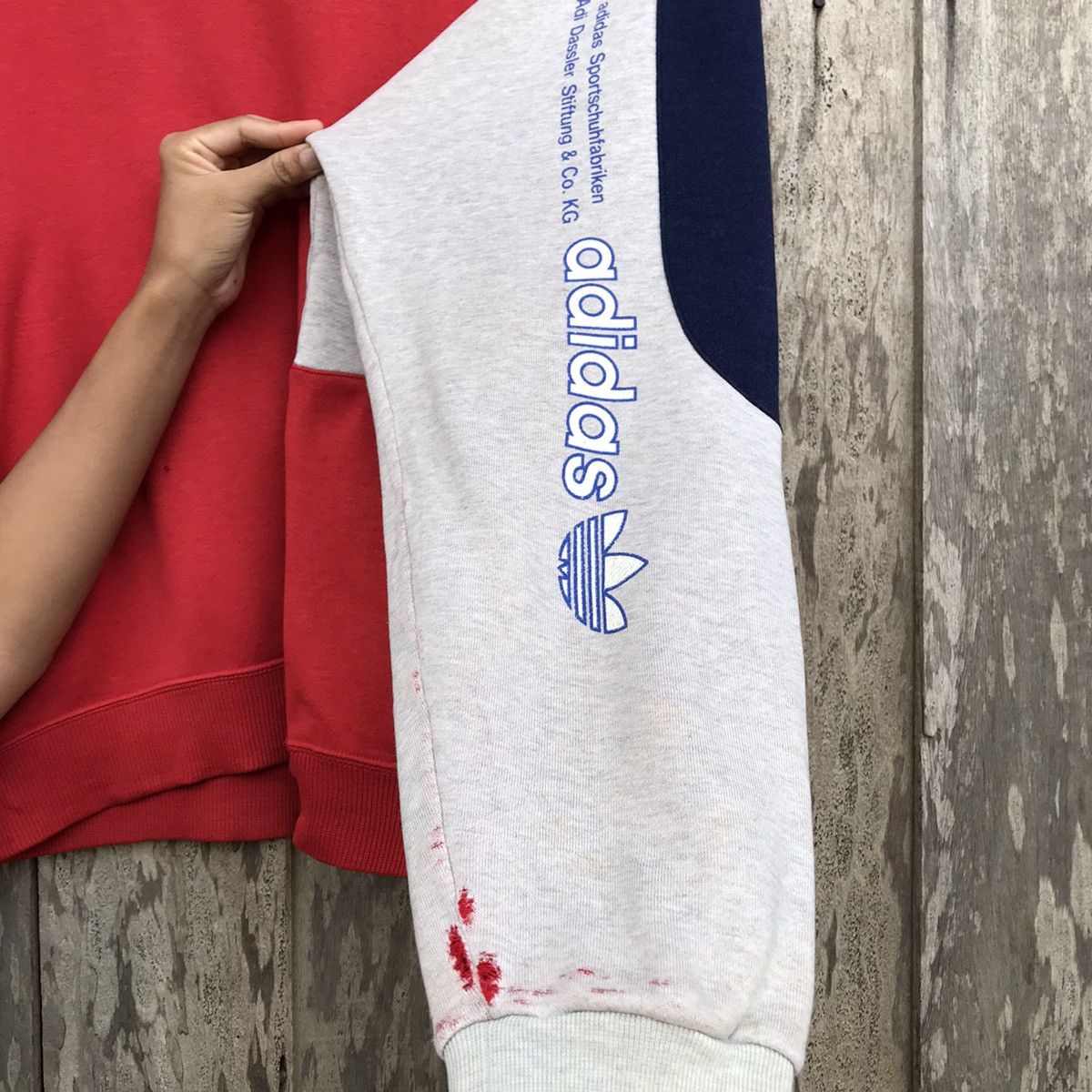 Adidas × Descente × Vintage Vintage Adidas Crewneck Spell Out Sweatshirt Size US L / EU 52-54 / 3 - 5 Thumbnail
