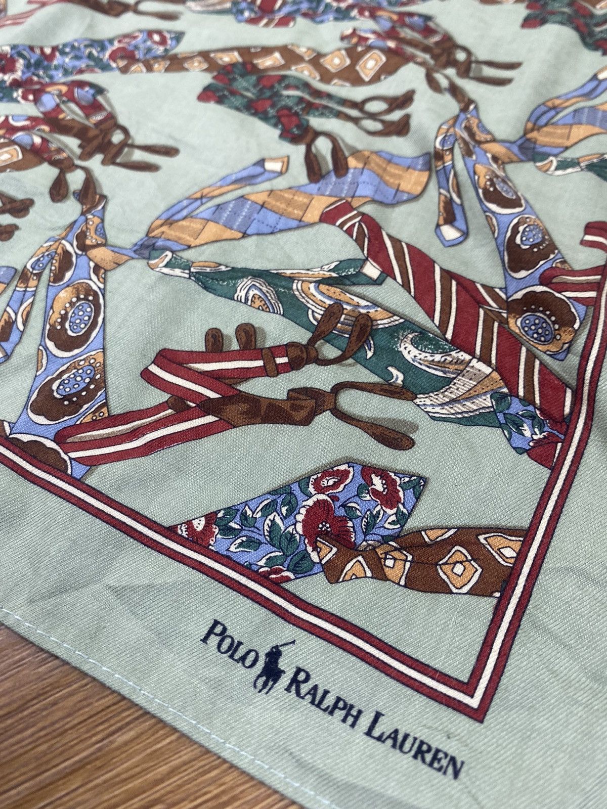 Polo Ralph Lauren Necktie Print Handkerchief Neckerchief