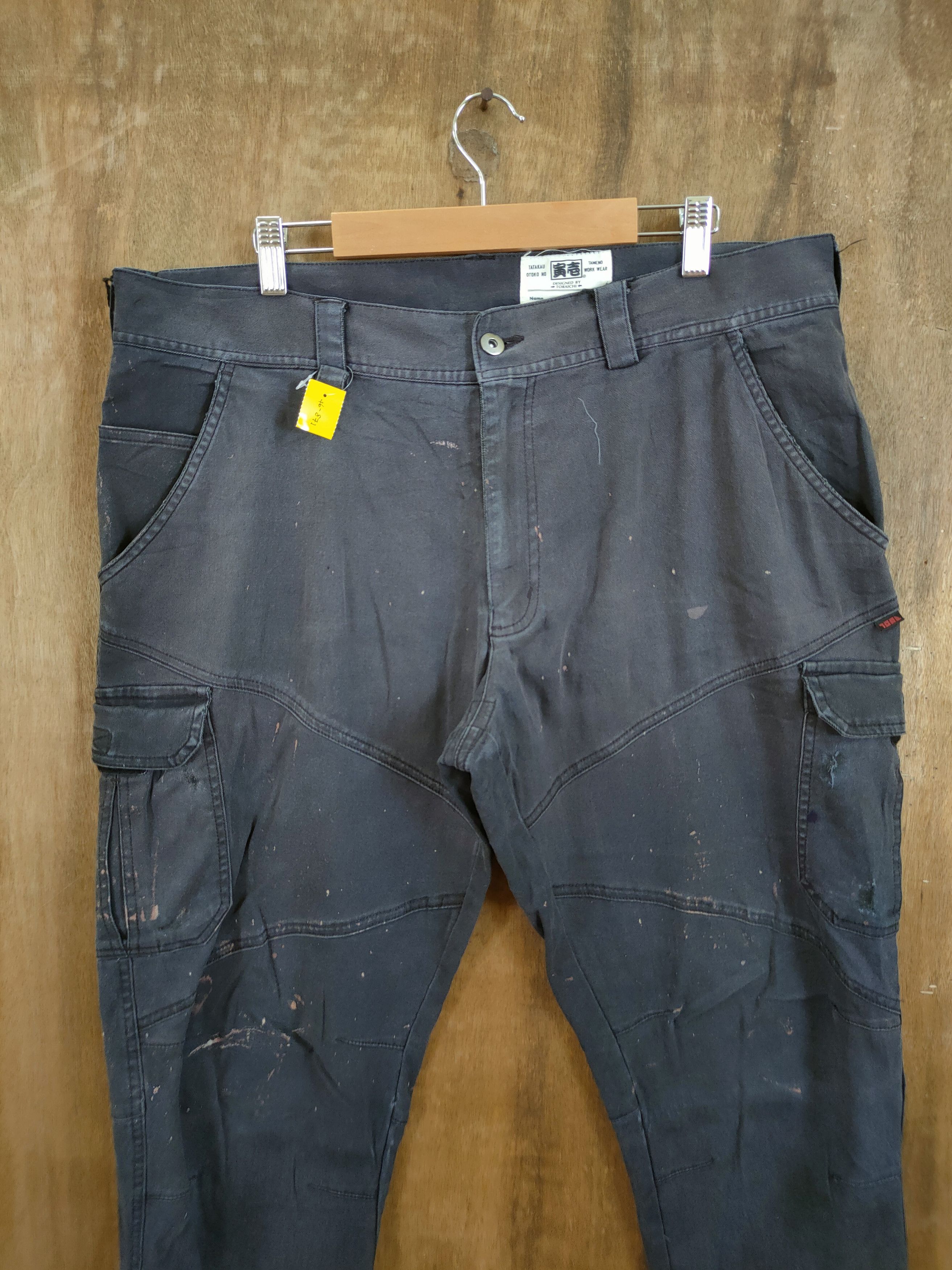 Japanese Brand × Vintage Tora jogger painter splash paint cargo pants #46-871 Size US 35 - 4 Thumbnail