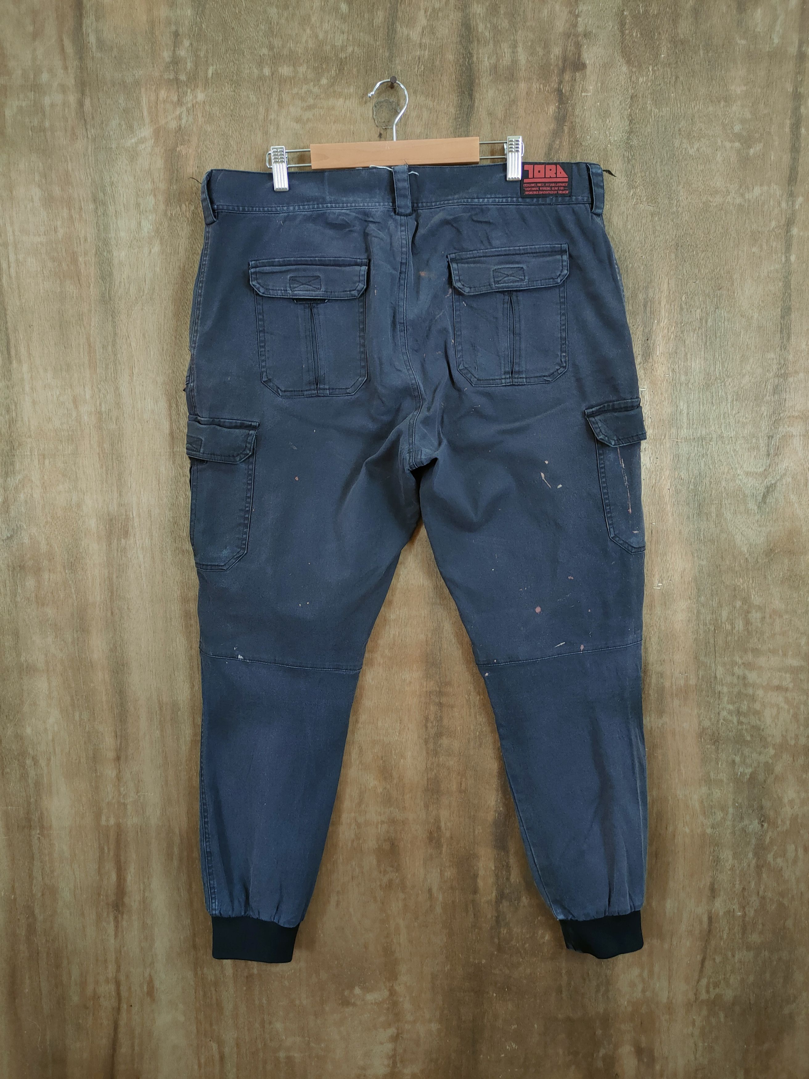 Japanese Brand × Vintage Tora jogger painter splash paint cargo pants #46-871 Size US 35 - 10 Thumbnail