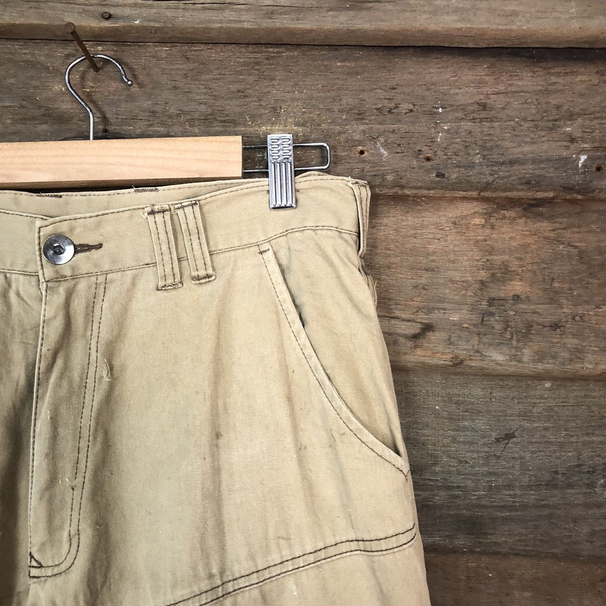 Japanese Brand Jogger Strech Brown Cargo Multipocket Pants #6777 Size US 31 - 7 Thumbnail