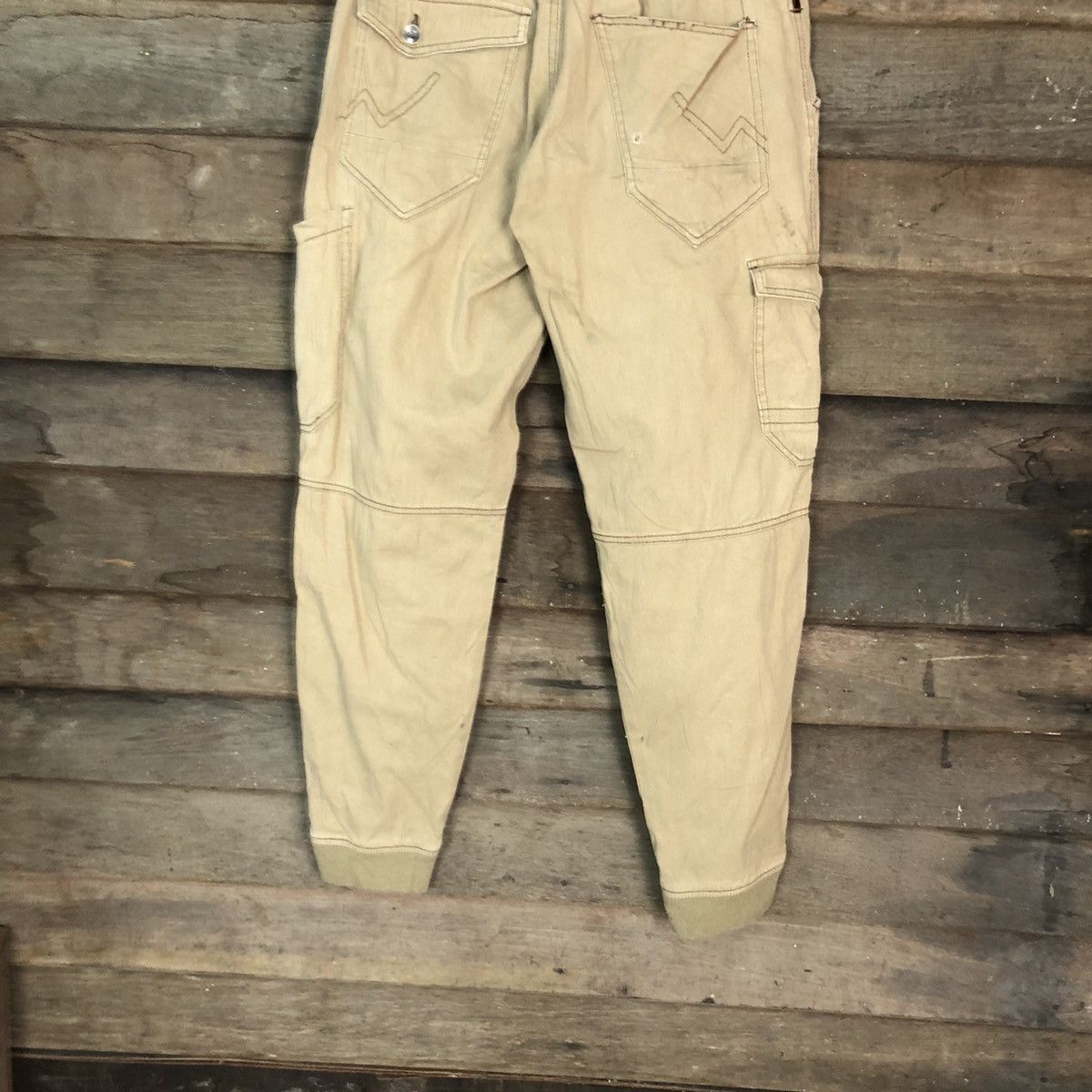 Japanese Brand Jogger Strech Brown Cargo Multipocket Pants #6777 Size US 31 - 10 Thumbnail