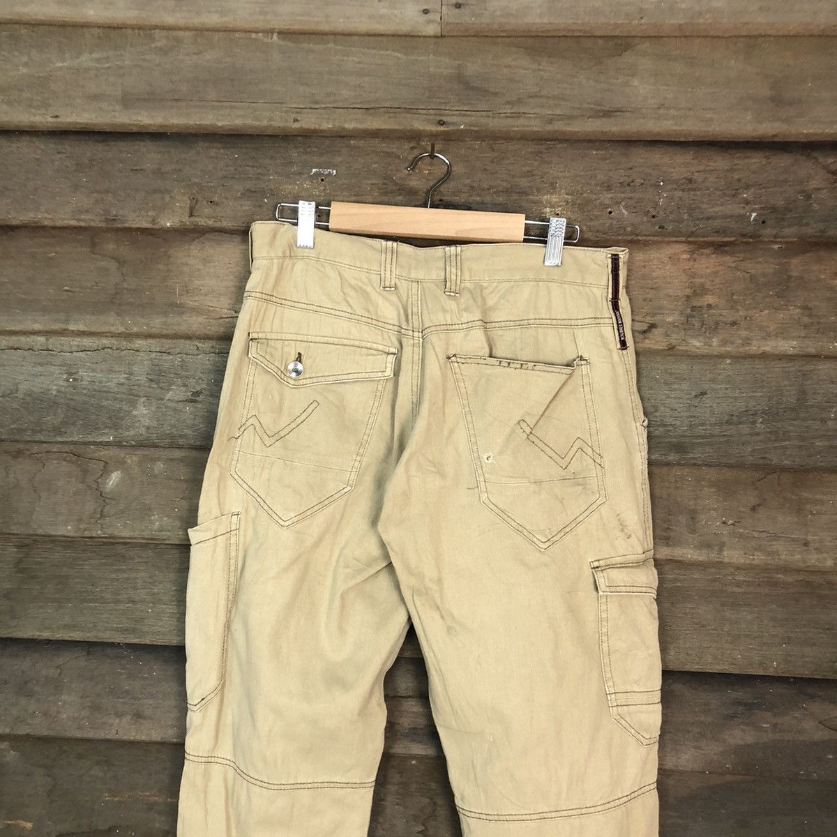 Japanese Brand Jogger Strech Brown Cargo Multipocket Pants #6777 Size US 31 - 9 Thumbnail