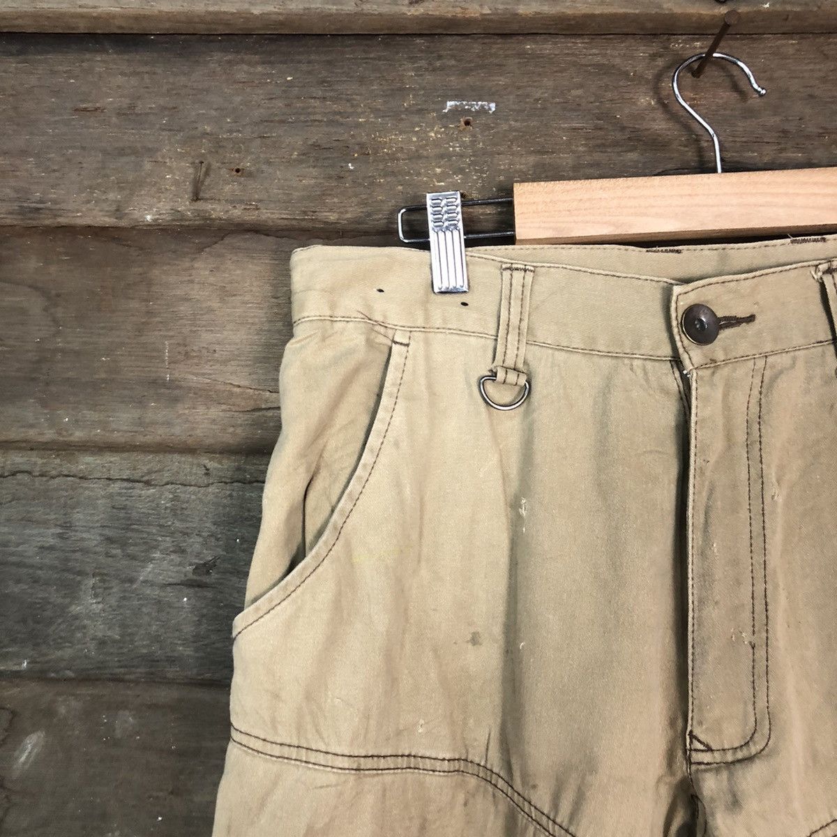 Japanese Brand Jogger Strech Brown Cargo Multipocket Pants #6777 Size US 31 - 6 Thumbnail