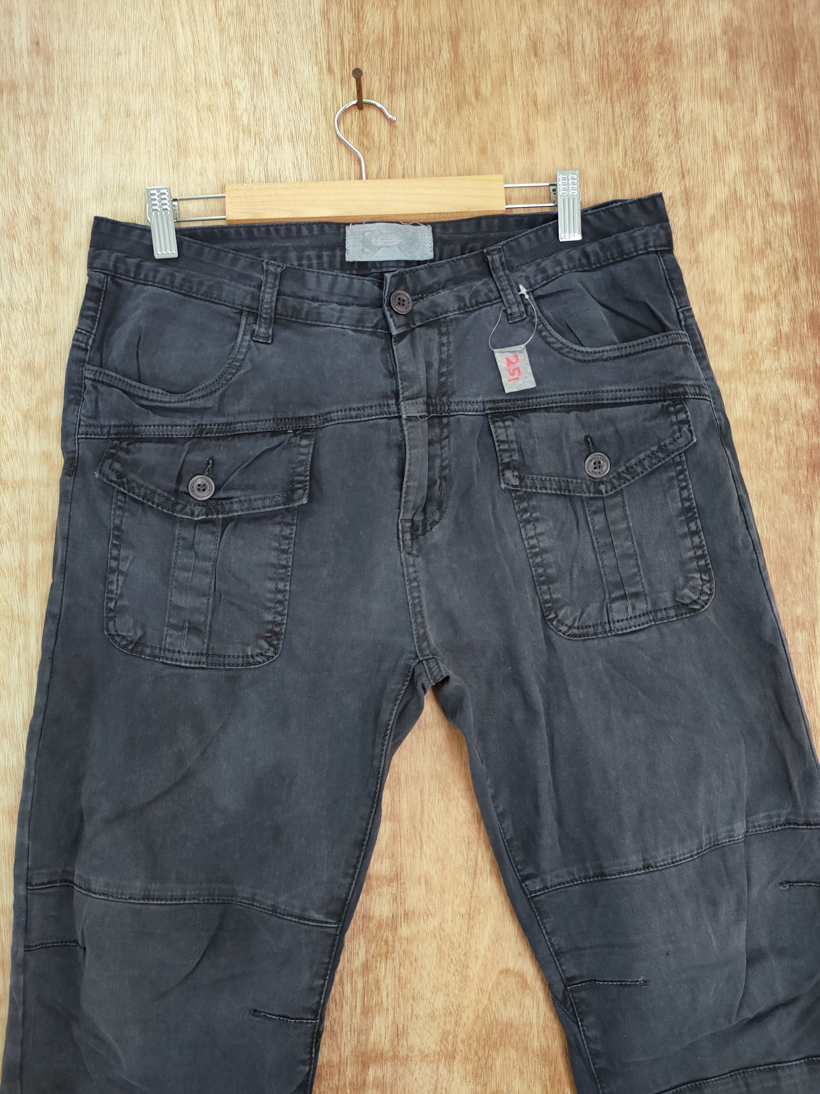 Faded Glory DLL Jean Bank denim faded jogger cargo pants #251 Size US 31 - 3 Thumbnail
