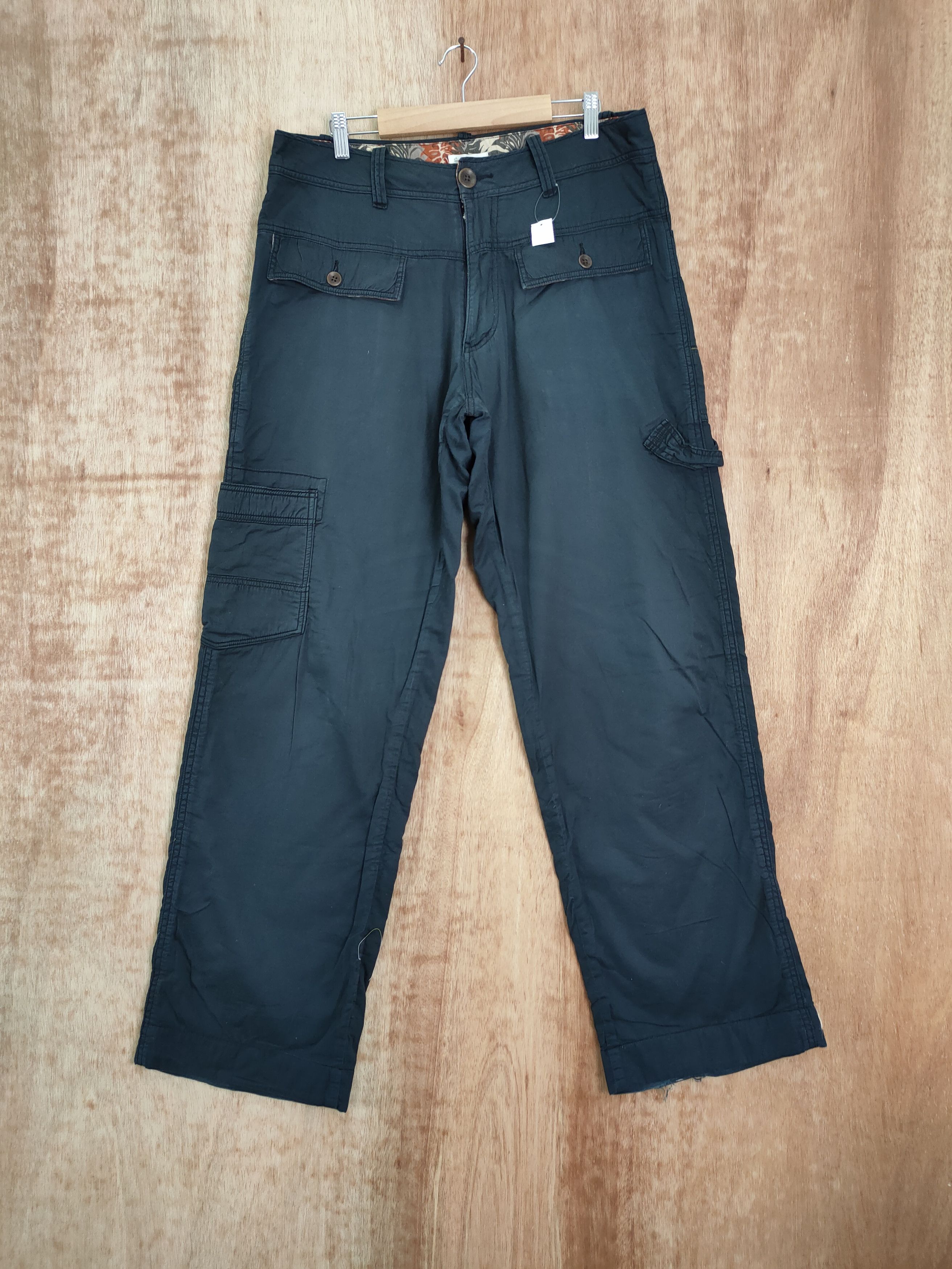 image of Sunny Clouds Japan Black Multi Pocket Cargo Pants 700, Men's (Size 33)
