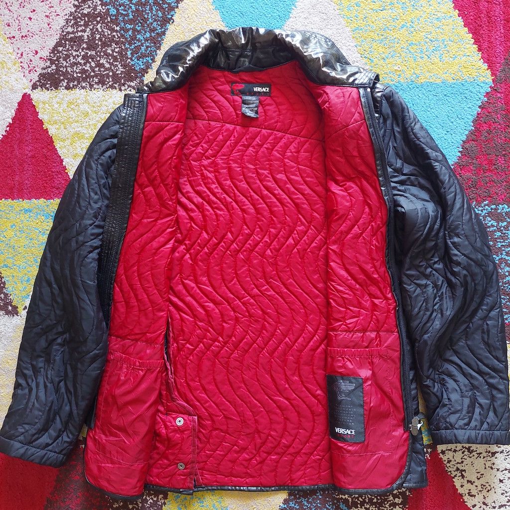 Versace × Vintage Versace Quilted Half Leather Light Jacket Italy Size US M / EU 48-50 / 2 - 6 Thumbnail
