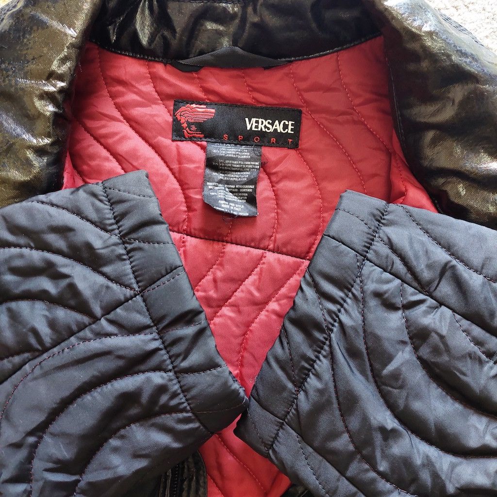 Versace × Vintage Versace Quilted Half Leather Light Jacket Italy Size US M / EU 48-50 / 2 - 5 Thumbnail
