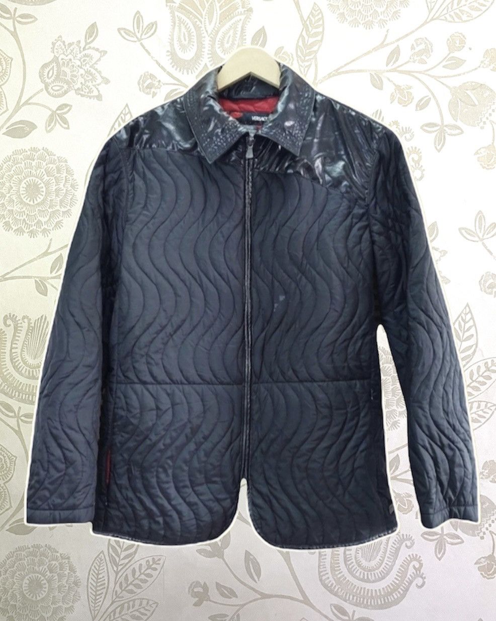 Versace × Vintage Versace Quilted Half Leather Light Jacket Italy Size US M / EU 48-50 / 2 - 11 Thumbnail