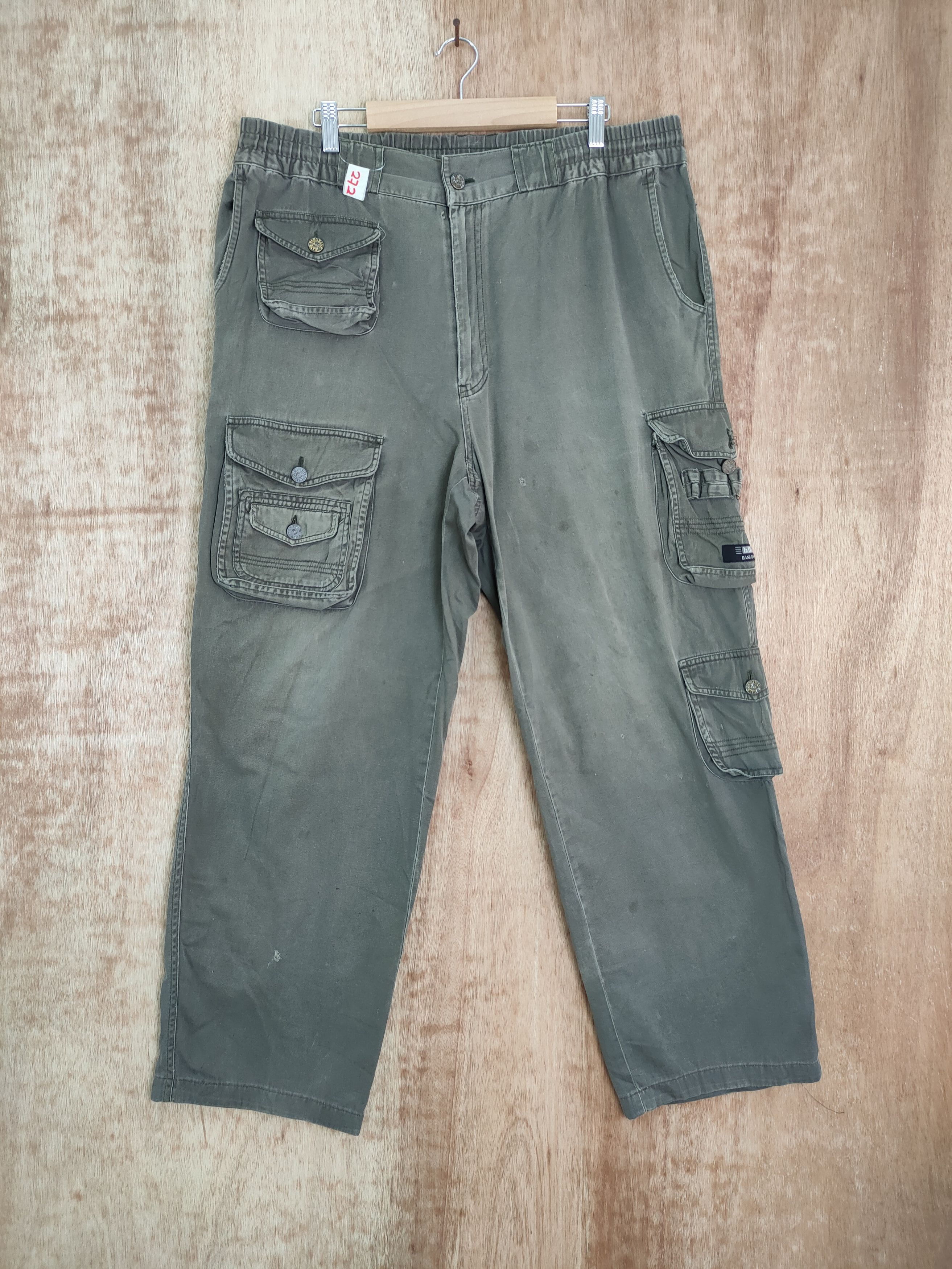 Japanese Brand DLL bang bang jeans multipocket tactical cargo pants #272 Size US 35 - 1 Thumbnail
